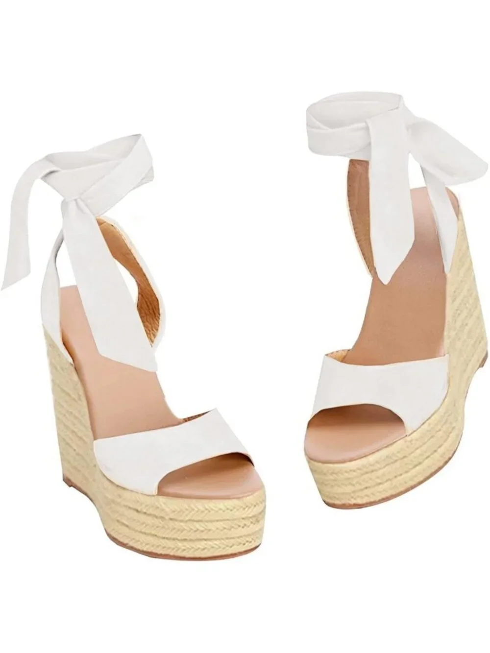 Stylish Women's Open Toe Espadrille Wedge Sandals with Ankle Strap - Summer